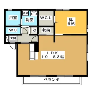 エストピア D棟【1階】の間取り