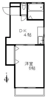 フラット千歳【1階】の間取り