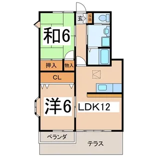 ハイステージJUN【1階】の間取り