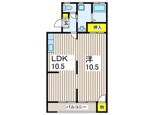 第二黒潮ビル【3階】の間取り