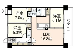 フィール野田公園【13階】の間取り
