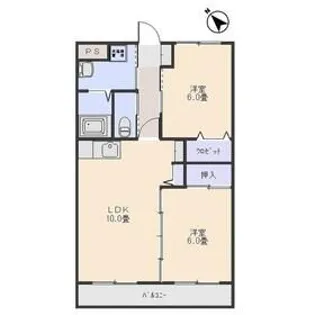 サントリーニマンション【1階】の間取り