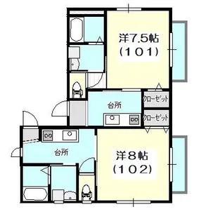 ア・ニーラ北仙台【1階】の間取り