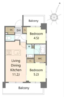 セレーノ水門通り【3階】の間取り