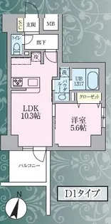 Area Five【3階】の間取り