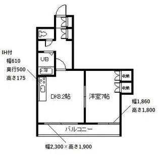 メゾンペガサス【2階】の間取り