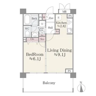 フォリアージュ青葉台【1階】の間取り