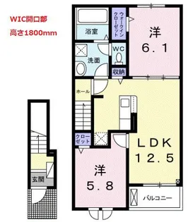 プラシード神代II【2階】の間取り