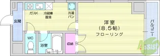クリスタルハイツみねぎし【3階】の間取り