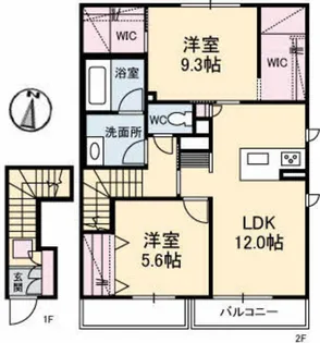 ミラベル古江【2階】の間取り
