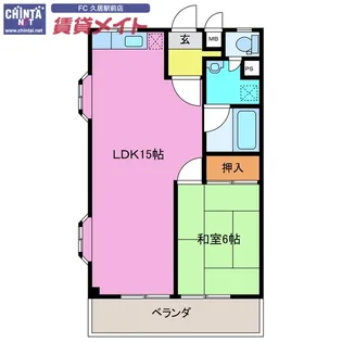 ハイム中川I【1階】の間取り