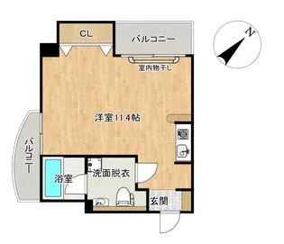 エヴァーフォレスト【5階】の間取り
