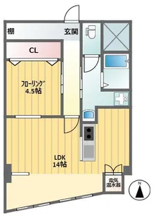 パールハイツ笹塚【6階】の間取り