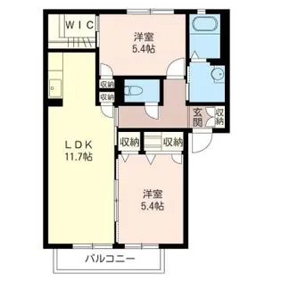 メルシーパル【1階】の間取り