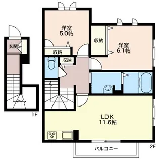 マリヴァノン1【2階】の間取り