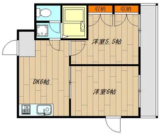 大橋第一ハイム【2階】の間取り