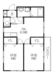 リバーサイド中央【2階】の間取り