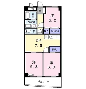 ドミール・コトブキ【2階】の間取り