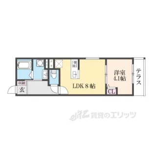ウイング牧野駅前【1階】の間取り