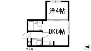 ティアラ宝塚【6階】の間取り