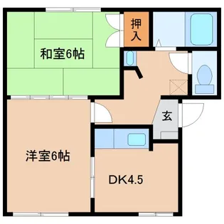 フレグランス白石【2階】の間取り