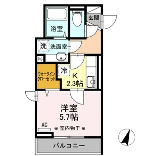 パレス国分寺【1階】の間取り