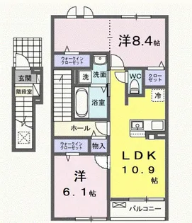 シャルール【2階】の間取り