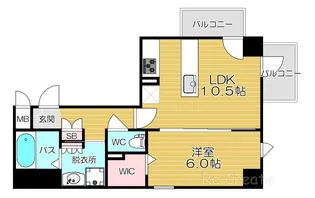 La CASA 石ケ辻【2階】の間取り