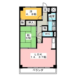 クレインヒルズ則武【4階】の間取り