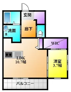 ル・リオン三方原【3階】の間取り