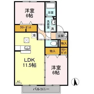 アムール万々 A棟【1階】の間取り