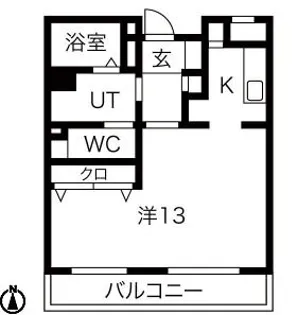 向陽町レジデンス【1階】の間取り
