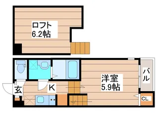 ハーモニーテラス高砂V【2階】の間取り