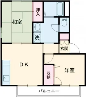 フォンテーヌT&H B【1階】の間取り