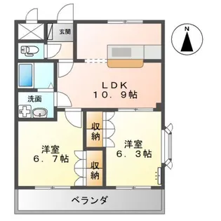 ラフォーレ今里【2階】の間取り