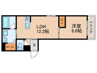 ボヌール【4階】の間取り
