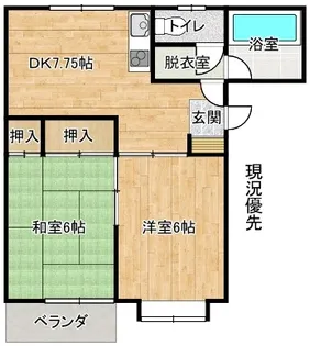 ハイムてんもりIII A棟【2階】の間取り