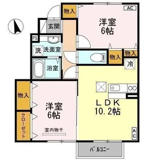 リール・ロージェ C【1階】の間取り