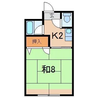 グリーンハイツましこ【2階】の間取り