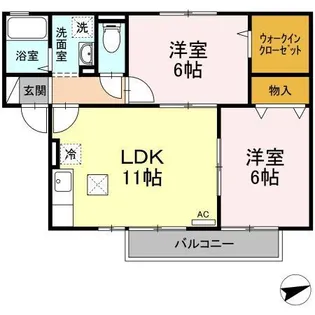 ウィルタイヤン黒田 B棟【1階】の間取り
