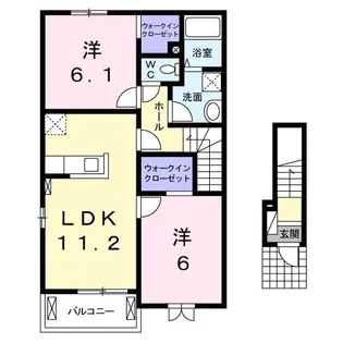 サンリッチ B【2階】の間取り