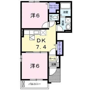 ティアラB【1階】の間取り