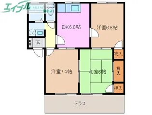 アメニティハウス【1階】の間取り