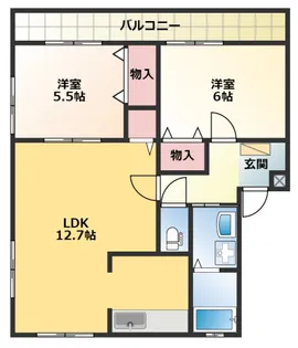 グランルーフ上西II【2階】の間取り