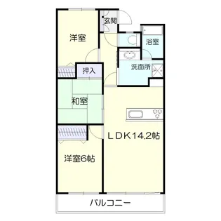 エイルマンション谷山中央【15階】の間取り