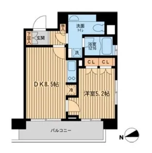 ラクラス田町【3階】の間取り