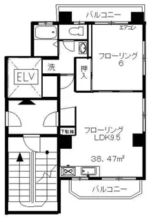 コスモ和光【8階】の間取り