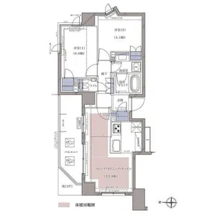 ディームス横濱青木町(ディームスヨコハマアオキチョウ)【6階】の間取り