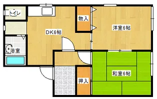 ヒルズフラット【1階】の間取り