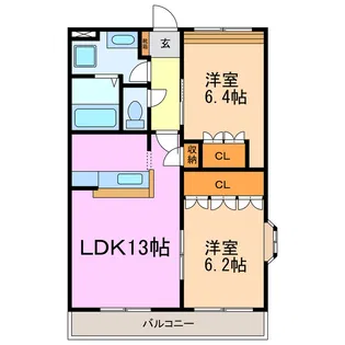 グリーンヒルズ【2階】の間取り